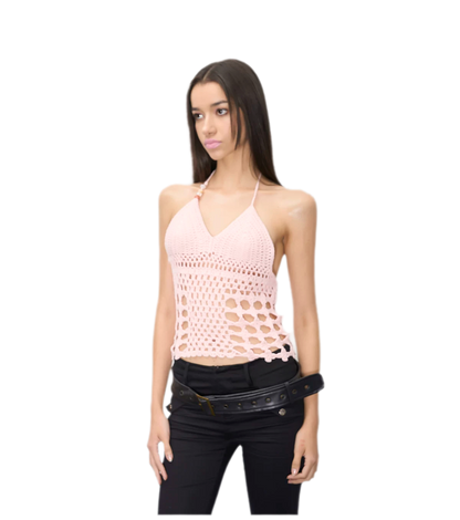 Handmade Crochet V-Neck Top