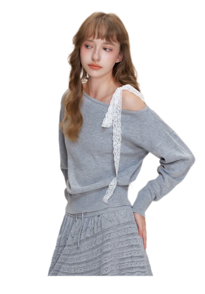 Wool Blend Asymmetric Knit Set