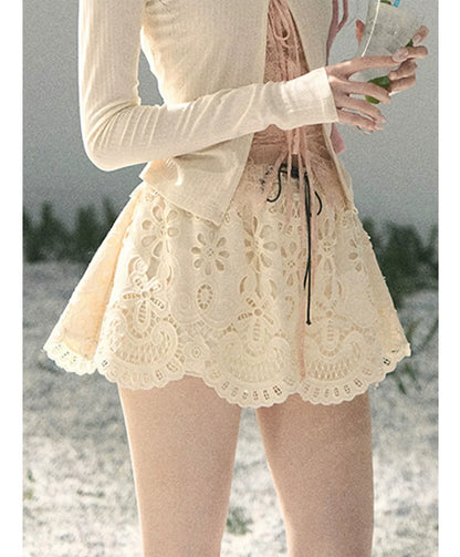 Lace A-Line Mini Skirt