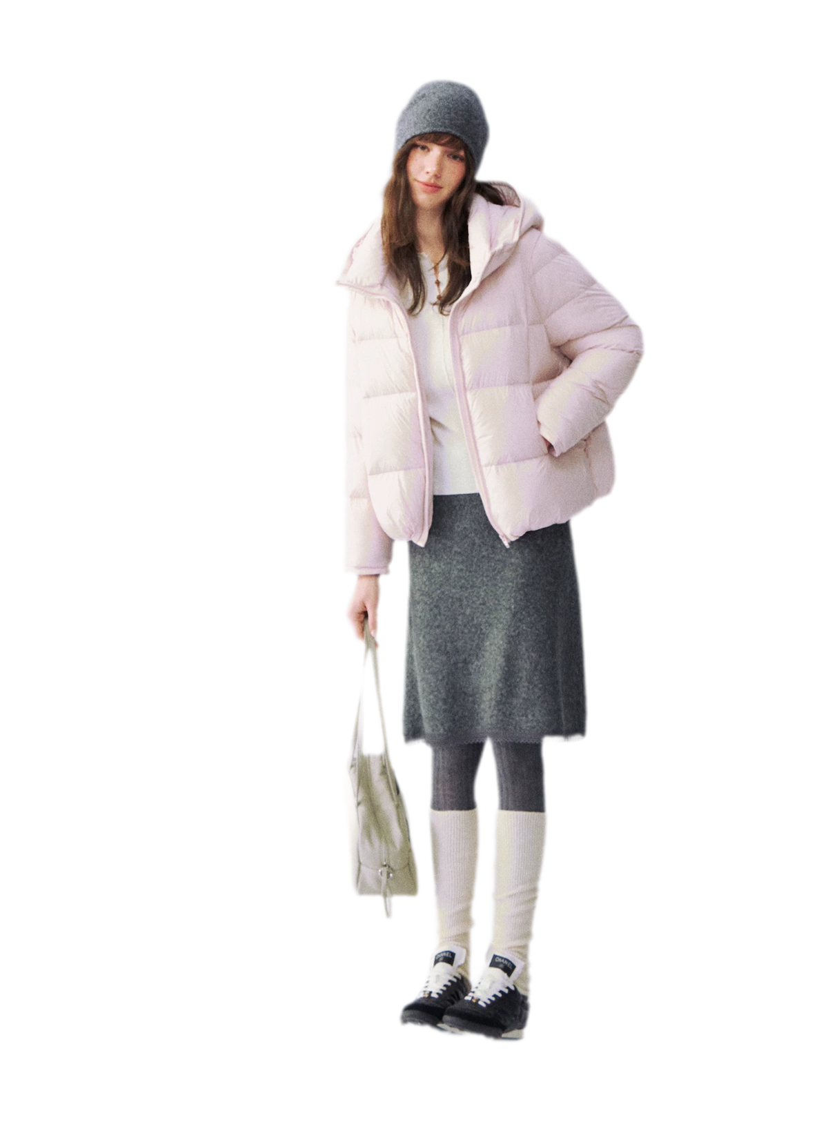 Nylon Cloud-Puff Hooded Down Jacket