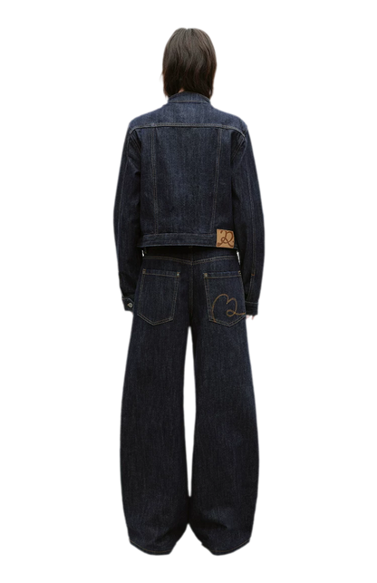 Redline Cropped Raw Denim Jacket