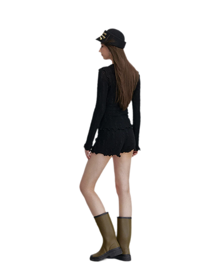 Heart Button Knit Set