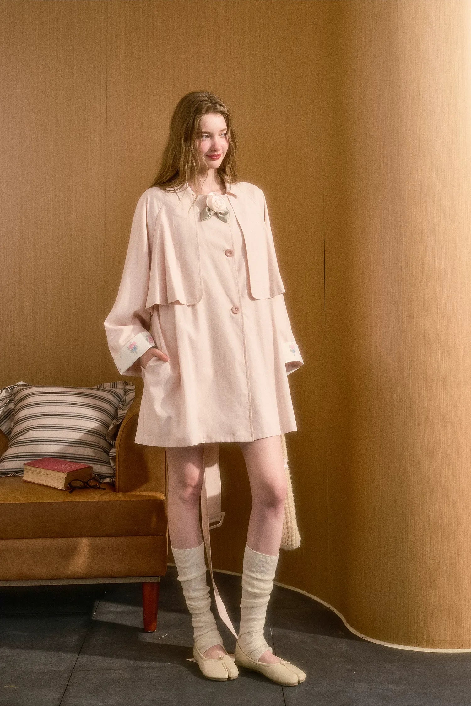 Lyocell A-Line Trench Coat