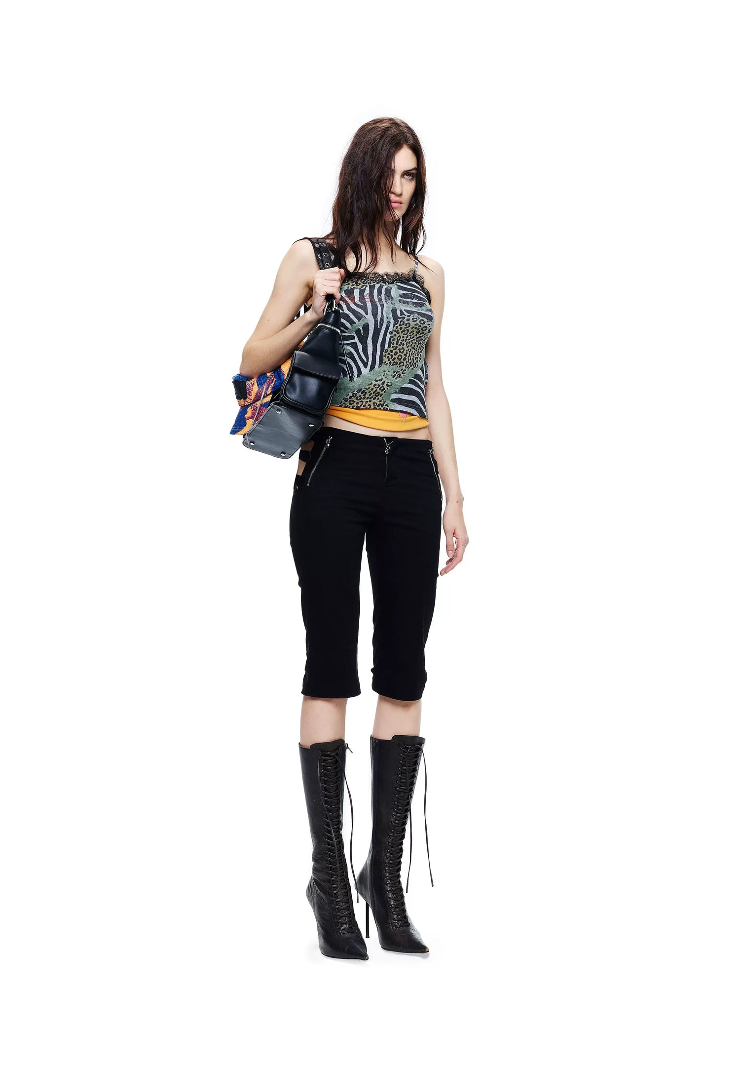Gradient Print Camisole with Rhinestone Detail