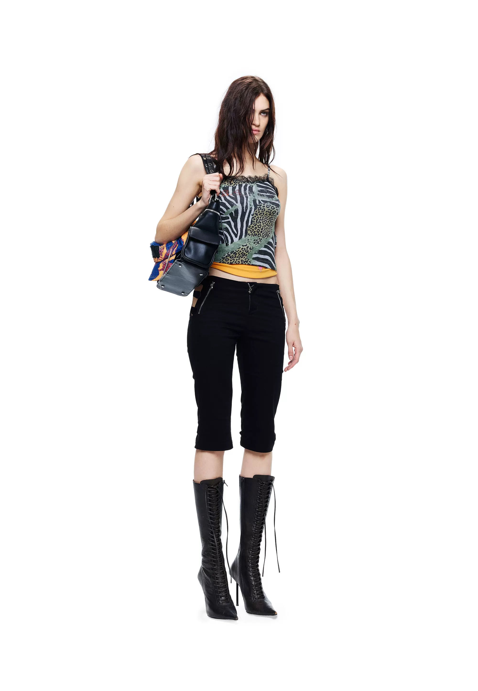 Gradient Print Camisole with Rhinestone Detail