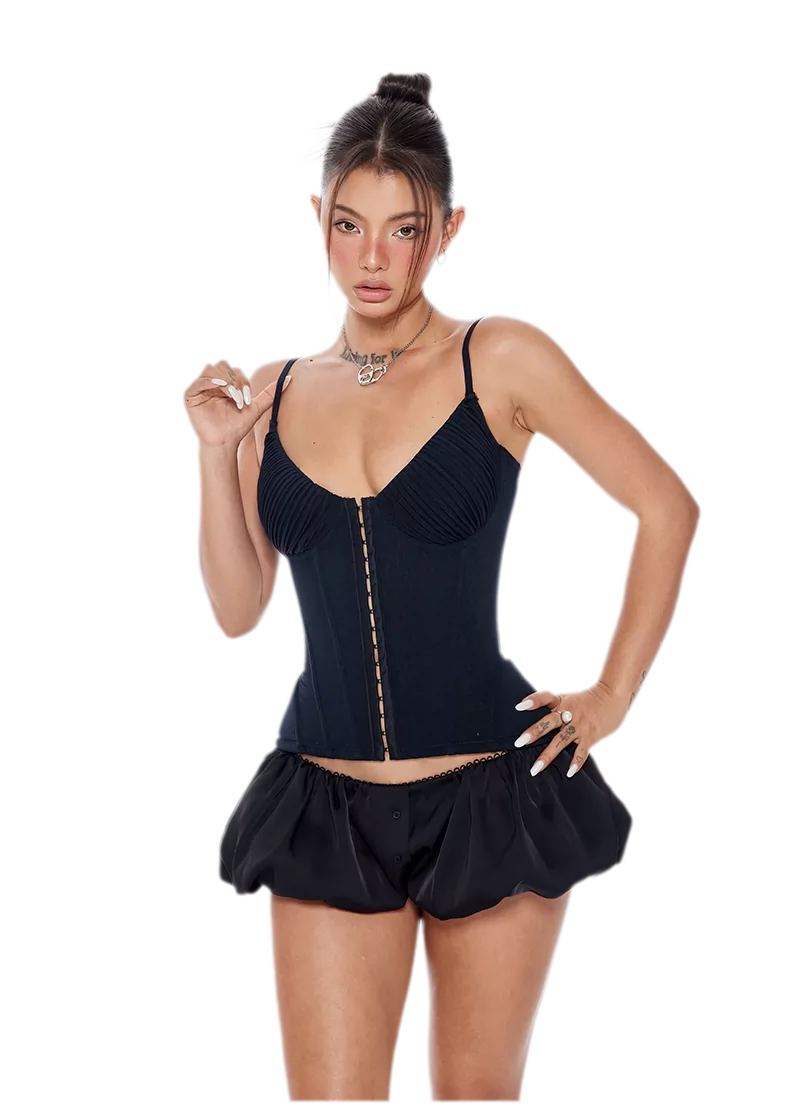 Mesh Corset Crop Bustier