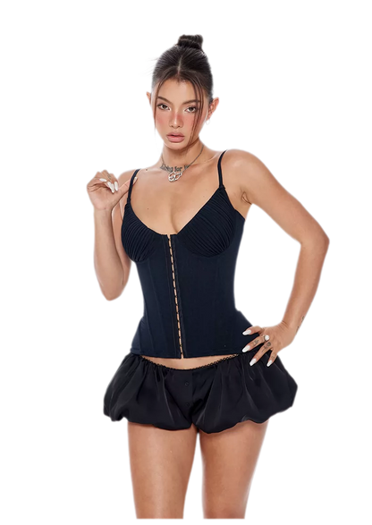 Mesh Corset Crop Bustier