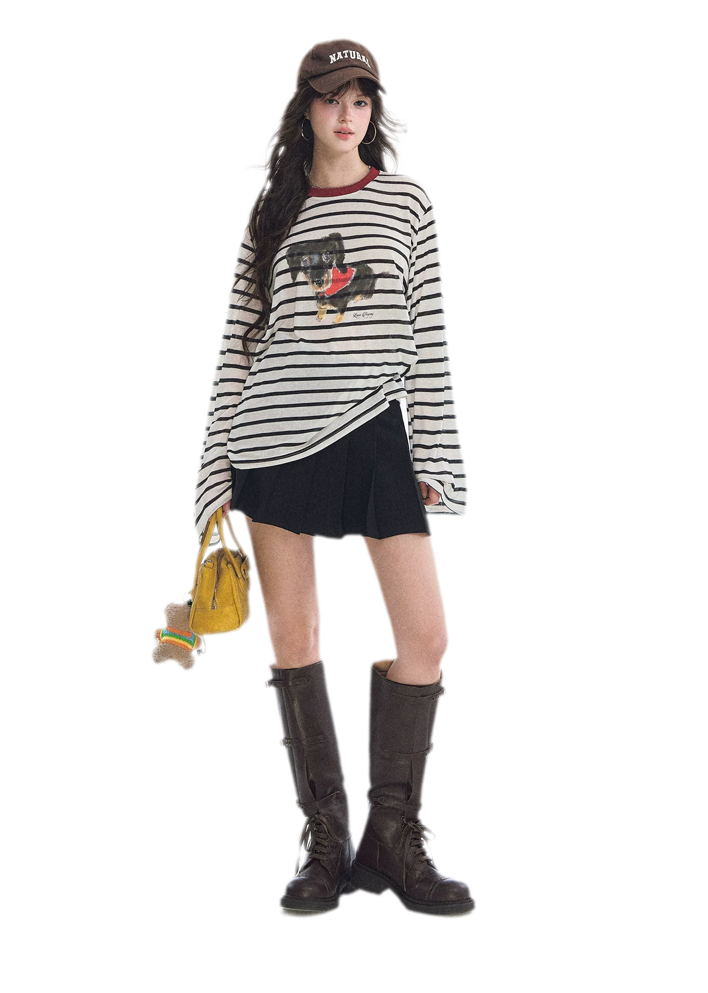 Asymmetrical Pleated A-Line Skort