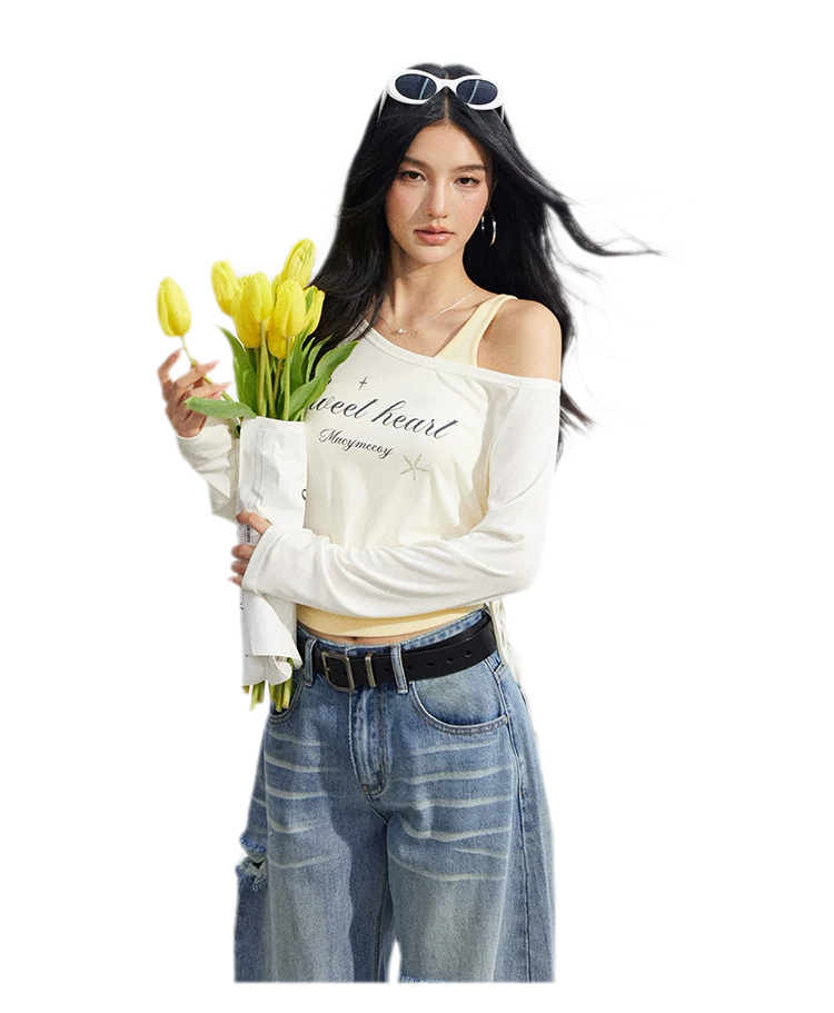 Layered One-Shoulder Top