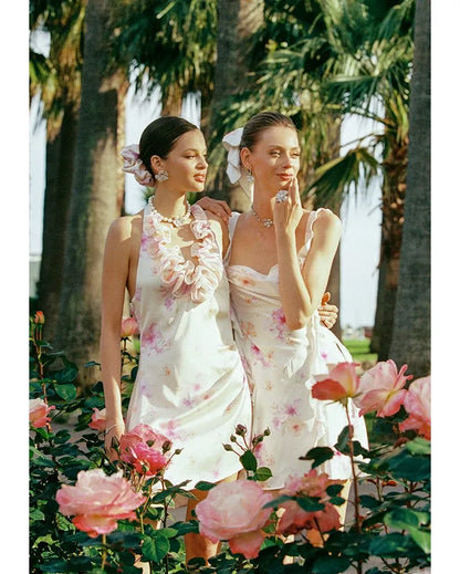 Floral Backless Dress