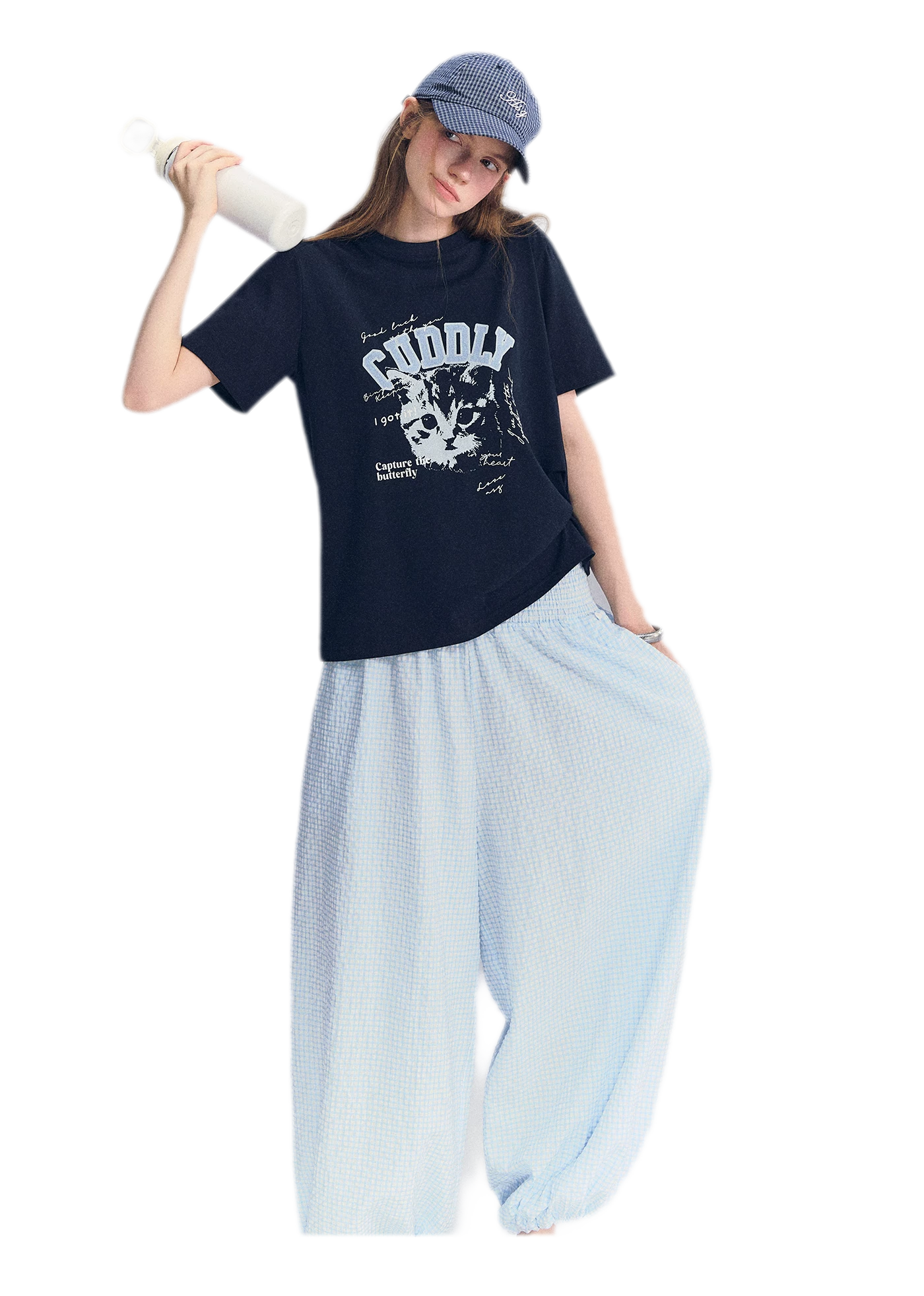 Cat Print Relaxed T-Shirt