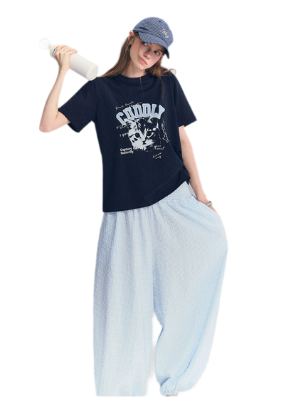 Cat Print Relaxed T-Shirt