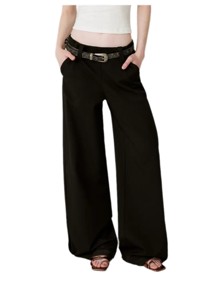 Soft Structured Wide-Leg Trousers