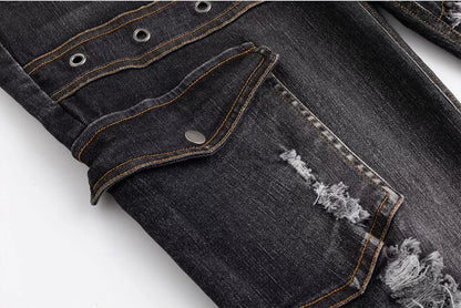 Skinny Grunge Flare Jeans