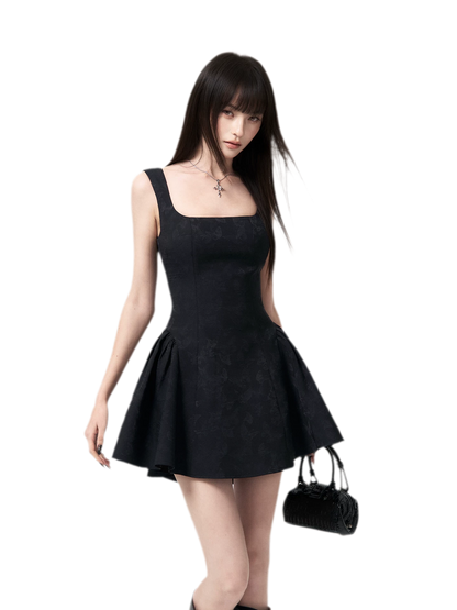 Jacquard Puff Mini Dress