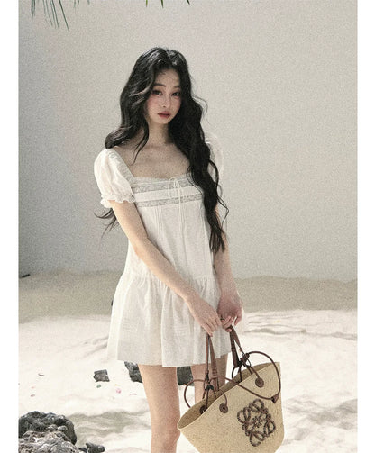 Cloudy Lace Puff Dress
