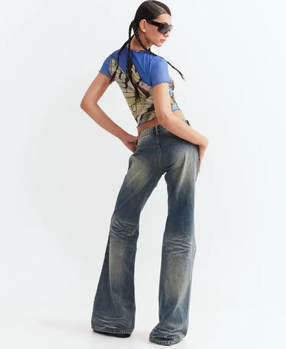 Mesh Ruffle Fit Tee