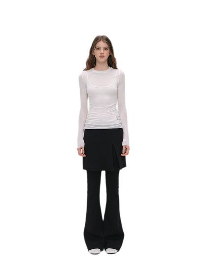 Cashmere Layered Fitted T-shirt