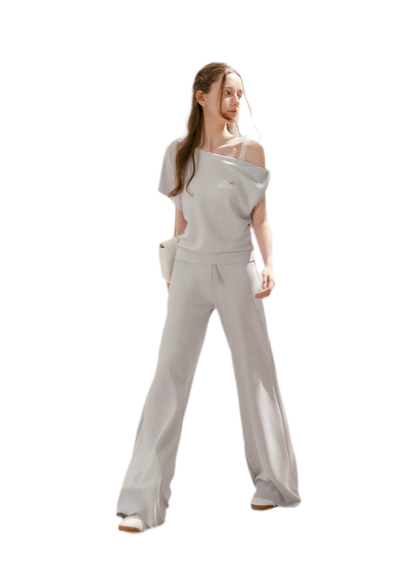 Airy Layered Lace Drawstring Pants