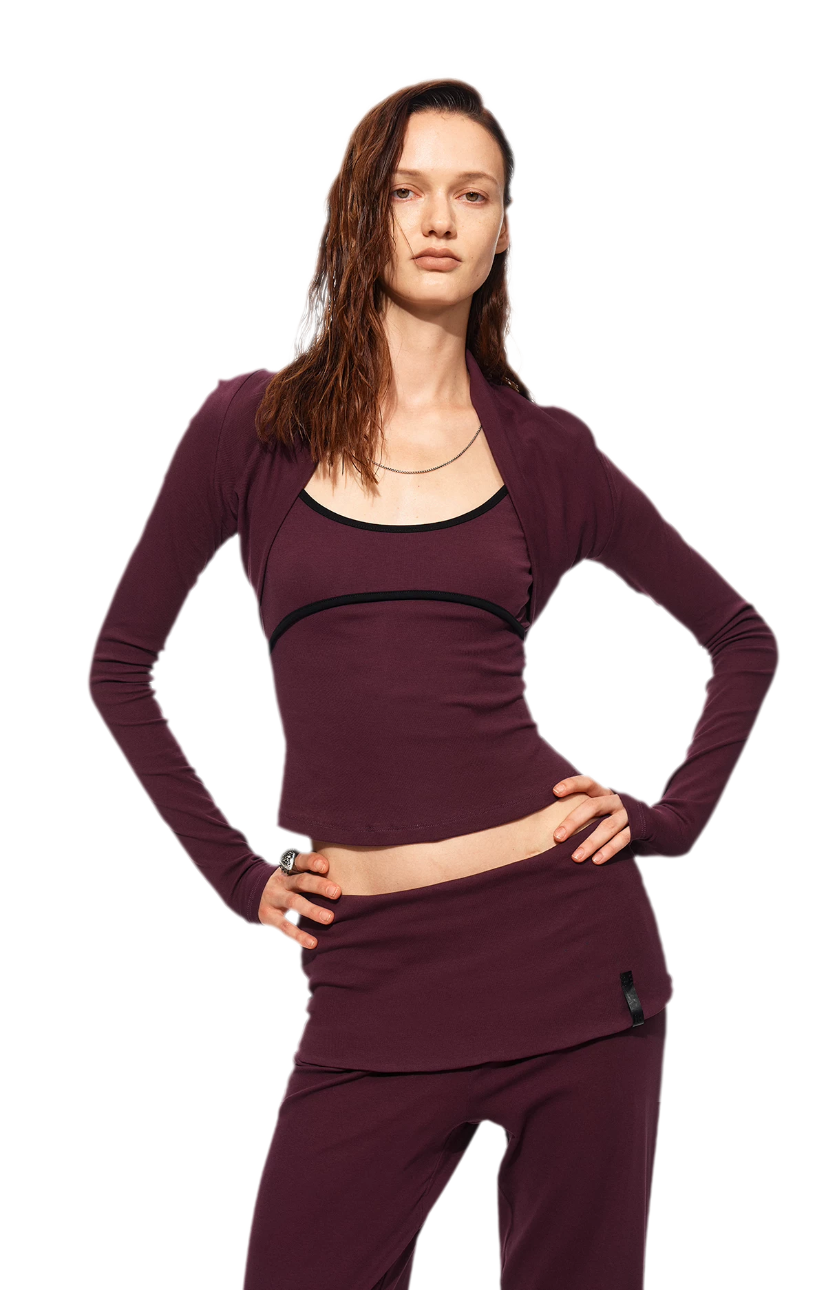 Contrast Cami Pants Set