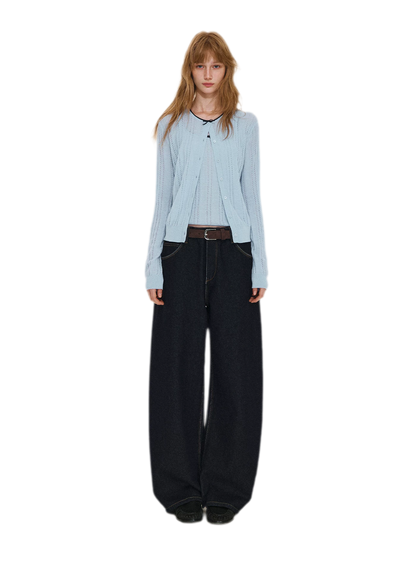 Wool-Blend Bow Knit Set