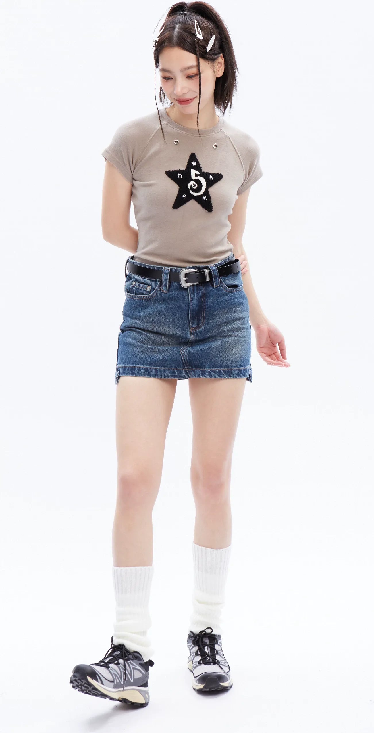 Star Applique Slim T-Shirt