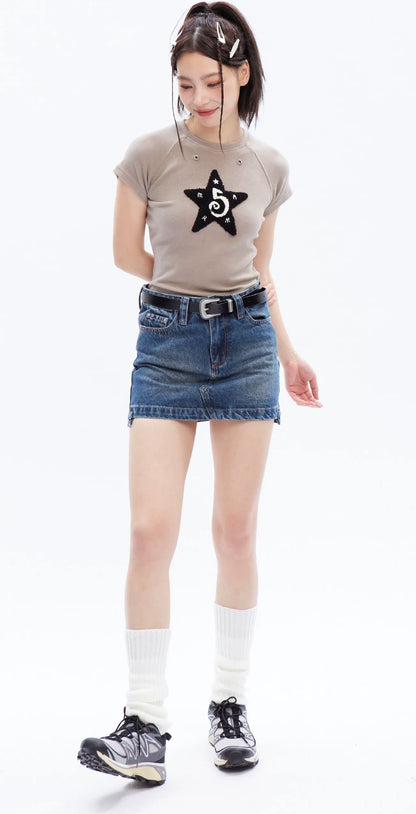 Star Applique Slim T-Shirt