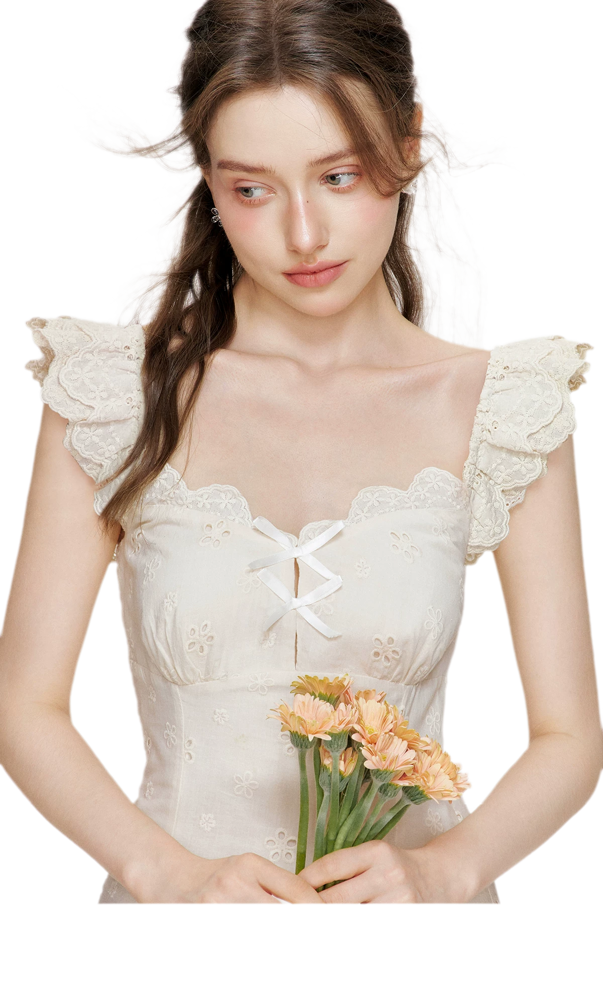 Lace Embroidery Maxi Dress