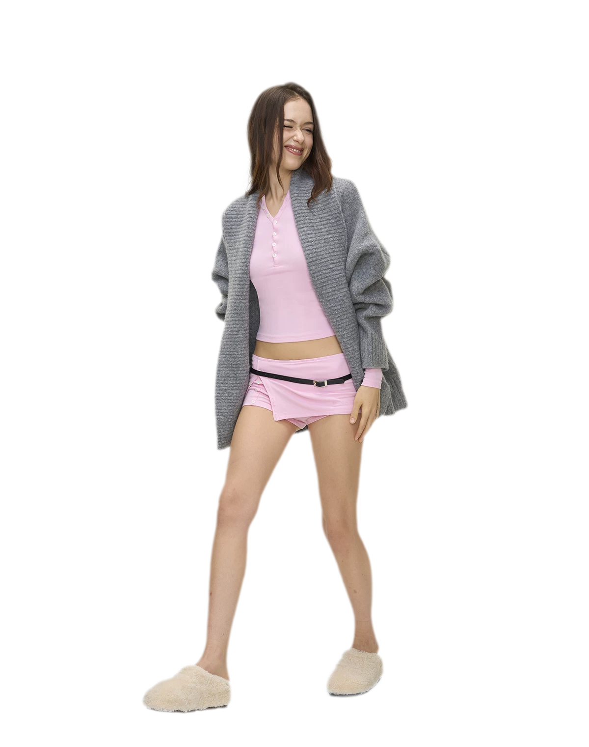 Dense Knit Shawl Cardigan