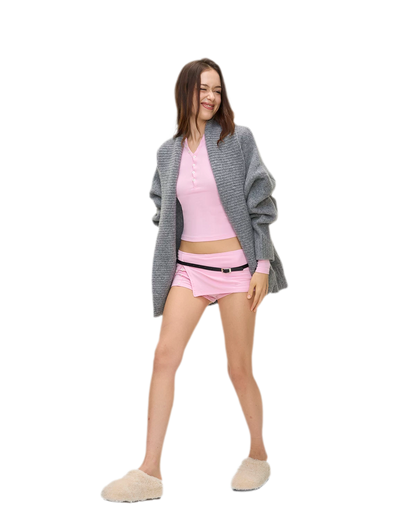 Dense Knit Shawl Cardigan