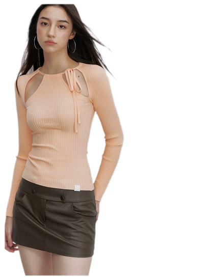 Mocha Brown A-Line Mini Skirt
