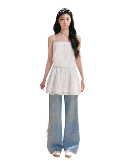 Soft Tencel Lace Dress &amp; Cardigan Set