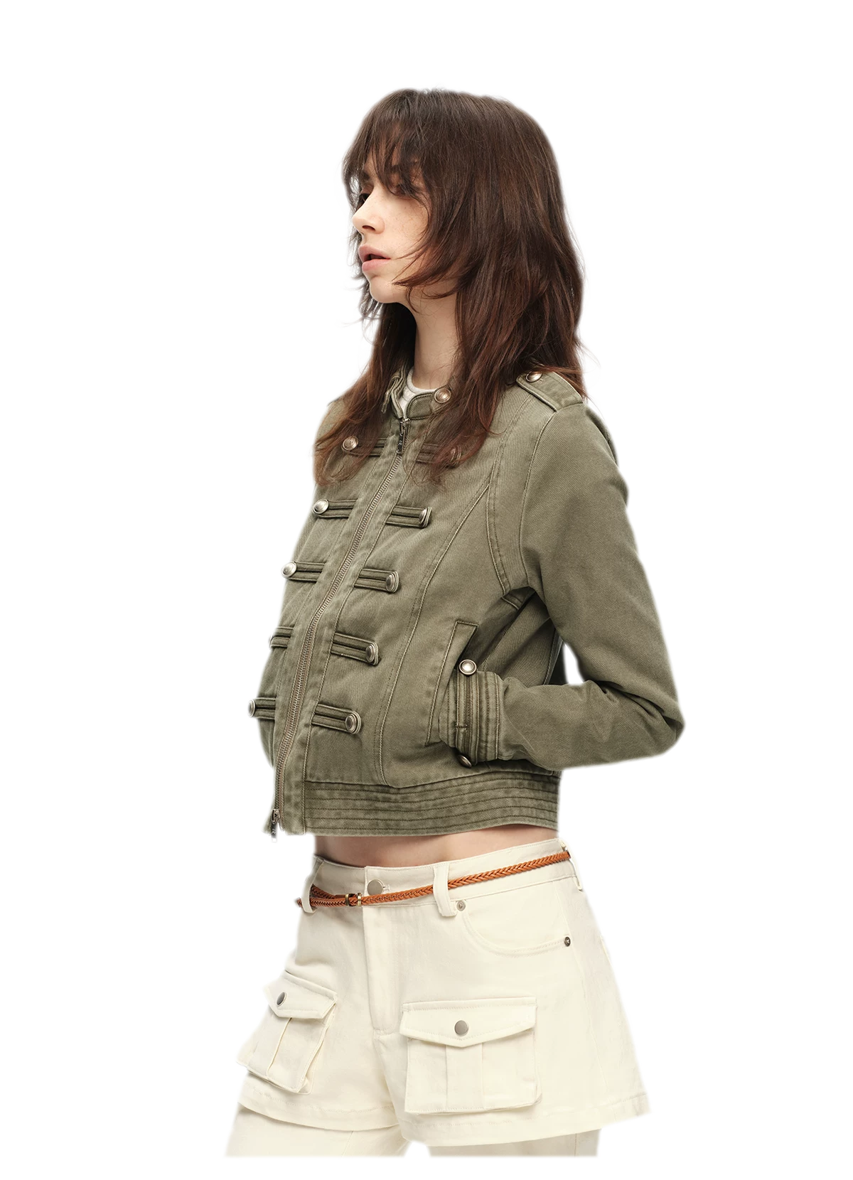 Washed Cotton Napoleon Jacket