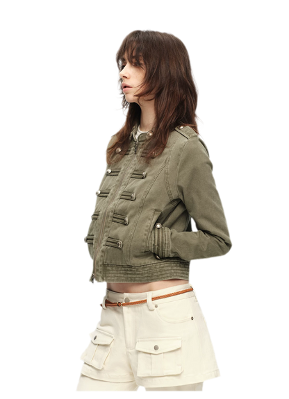 Washed Cotton Napoleon Jacket