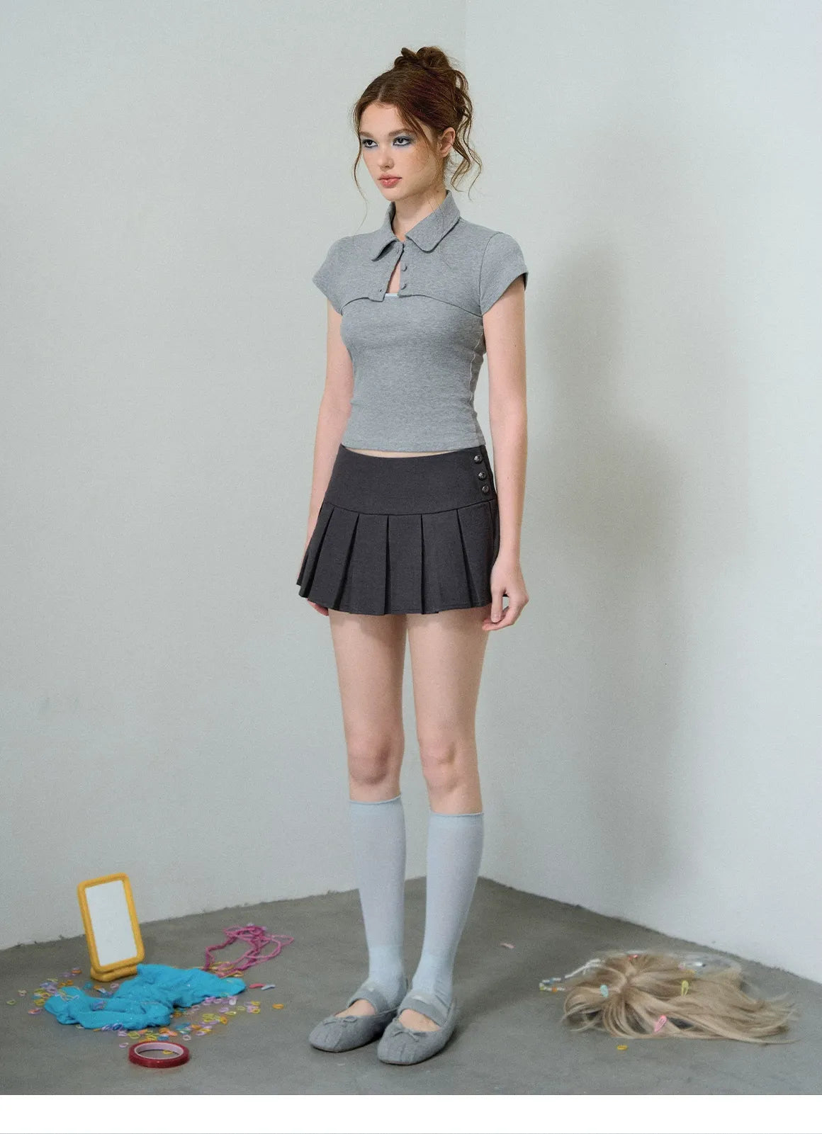 Deconstructed Two-Piece Polo Top