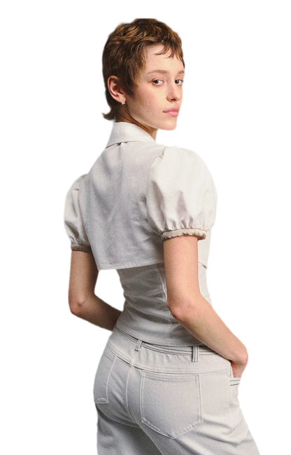 Collared Two-Piece Top