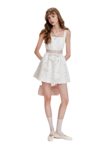 Lace Waist Satin Dress