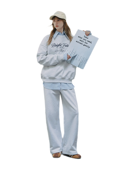 Embroidered Graphic Crewneck Sweatshirt
