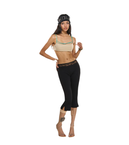 Textured Cutout Halter Camisole