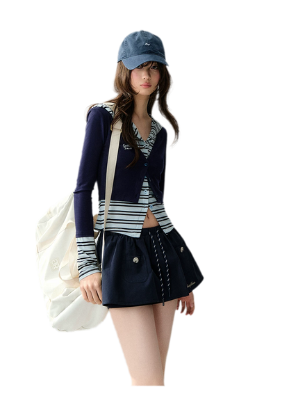 Cotton Lyocell Pocket Skirt