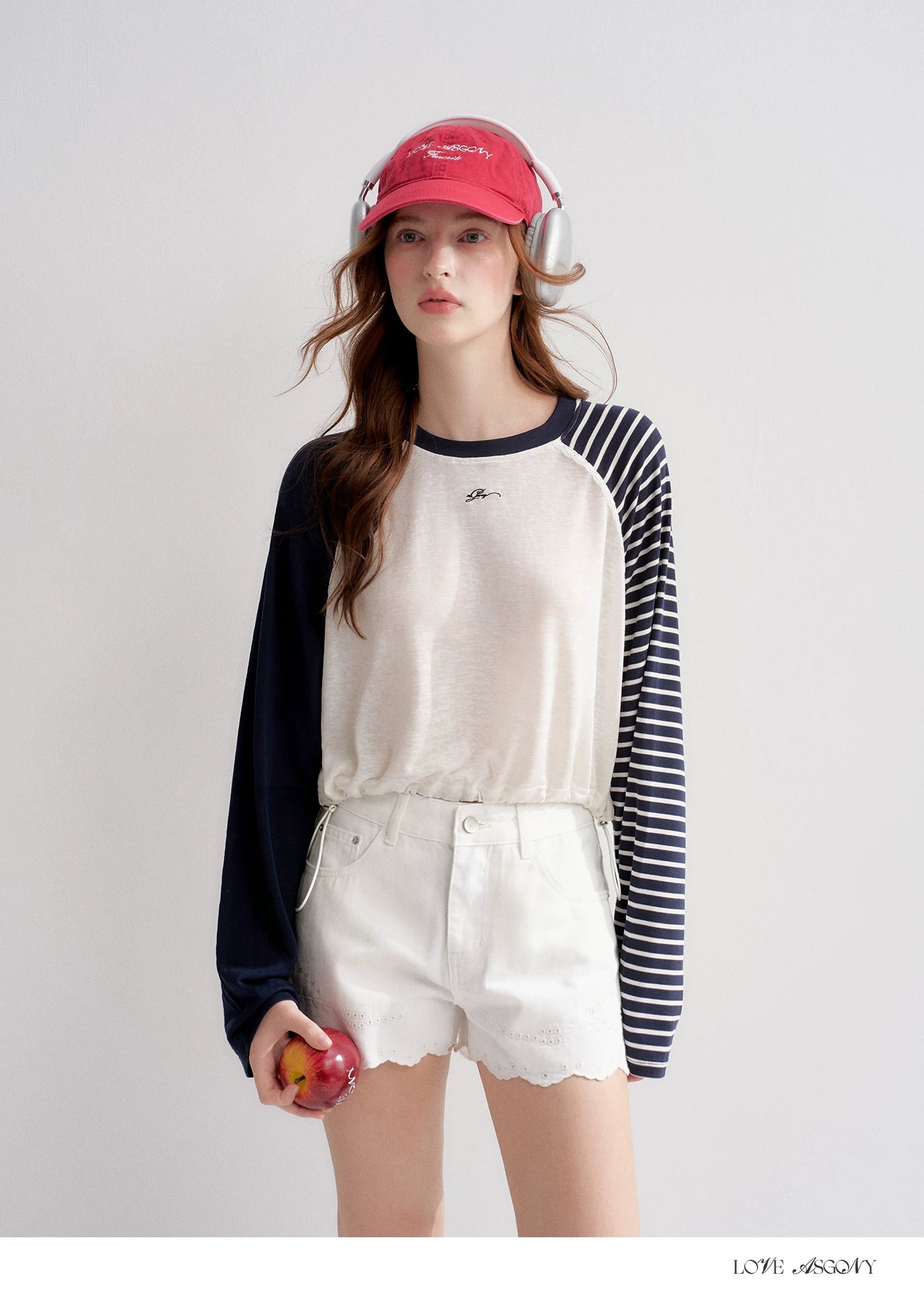 Lyocell Drawstring Raglan Sleeve Sun Protection Tee