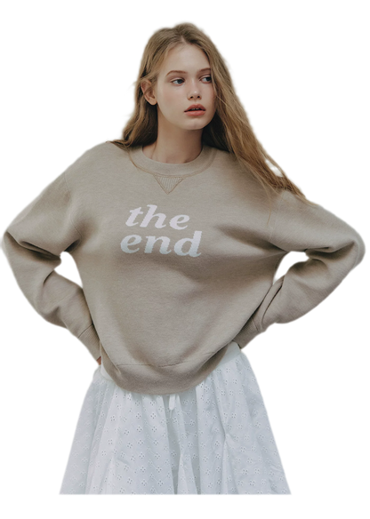 Jacquard Cropped Crewneck Sweater