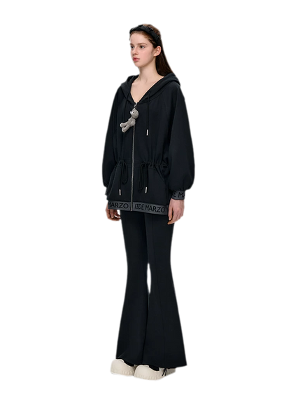 Logo Hooded Zip Jacket
