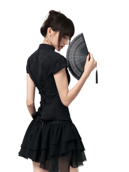 Butterfly Jacquard Two-Piece Set