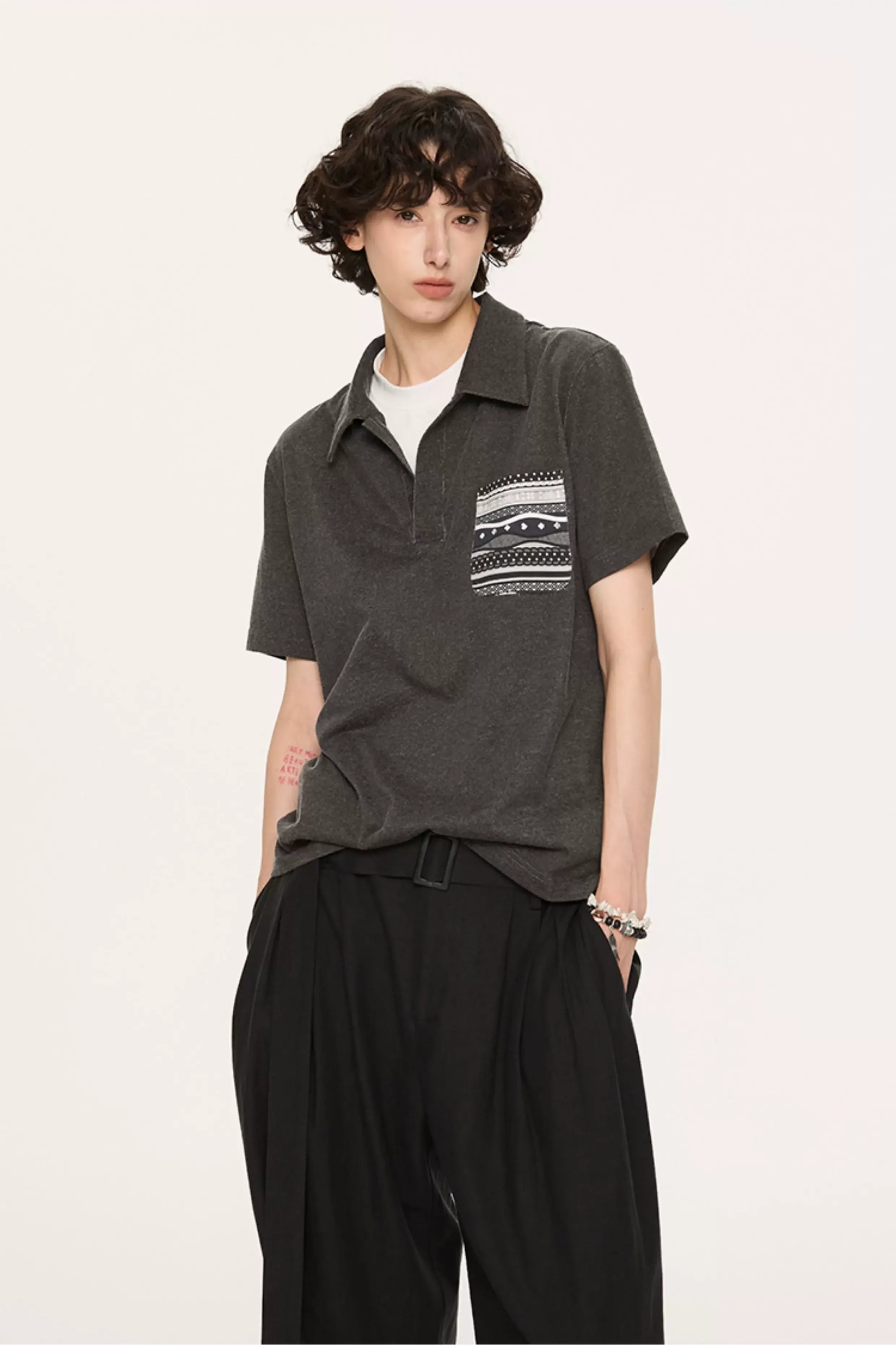Fair Isle Tailored Polo Shirt