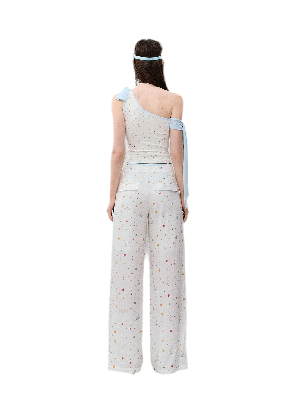 Printed Wide-Leg Pants