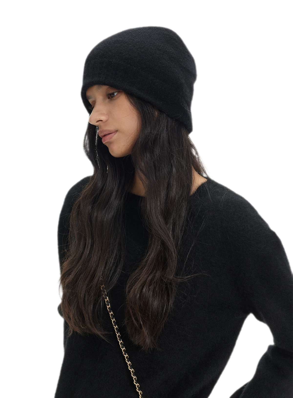 Cashmere Ribbed Dome Beanie