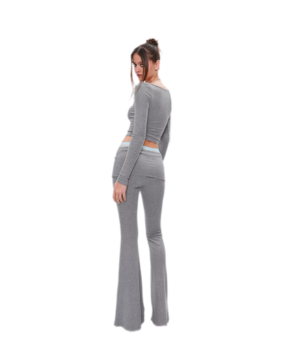 Lace Cutout Knit Set