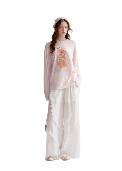 Lyocell Puppy Print Tee