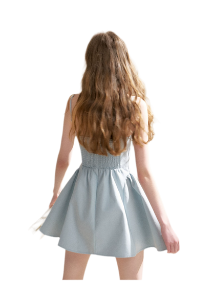 Lace-Trimmed A-Line Camisole Dress